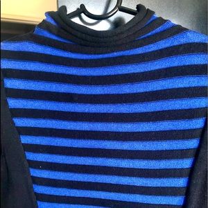 Striped short sleeve sweater dress